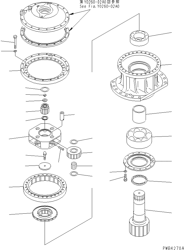 Схема запчастей Komatsu PC800-6 - МЕХАНИЗМ ПОВОРОТА В СБОРЕ (2 НЕСУЩИЙ ЭЛЕМЕНТ И ШЕСТЕРНЯ) (ПОСТАВЛЯЕМЫЕ ЧАСТИ) ОСНОВН. КОМПОНЕНТЫ И РЕМКОМПЛЕКТЫ