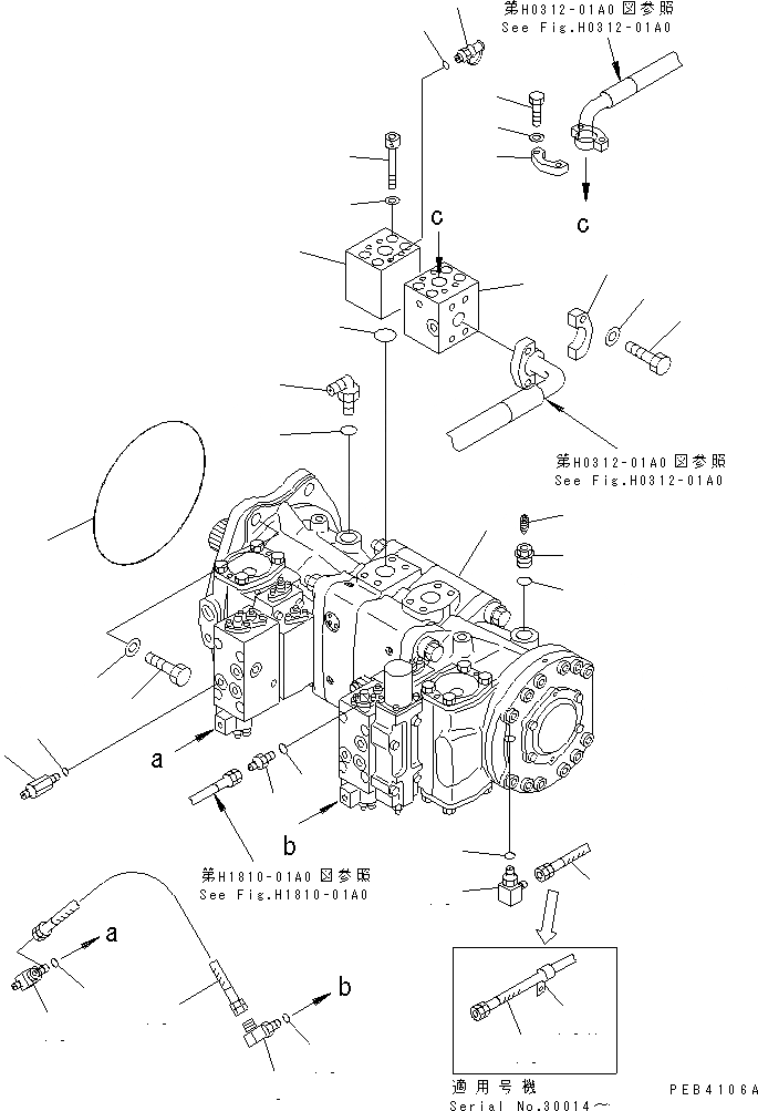 Схема запчастей Komatsu PC800-6 - NO. НАСОС (СОЕДИНИТ. ЧАСТИ) (С -STAGE SELECTOR MODE OLSS)(№-7) ГИДРАВЛИКА
