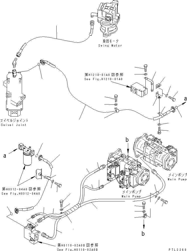 Схема запчастей Komatsu PC800-6 - ВОЗВРАТН. ЛИНИИ(№7-999) ГИДРАВЛИКА