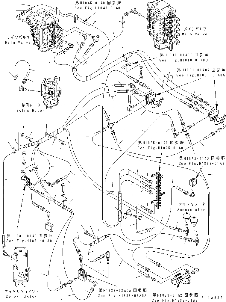 Схема запчастей Komatsu PC800-6 - СОЛЕНОИДНЫЙ КЛАПАН ЛИНИЯ (ПОВОРОТН. UP)(№7-999) ГИДРАВЛИКА