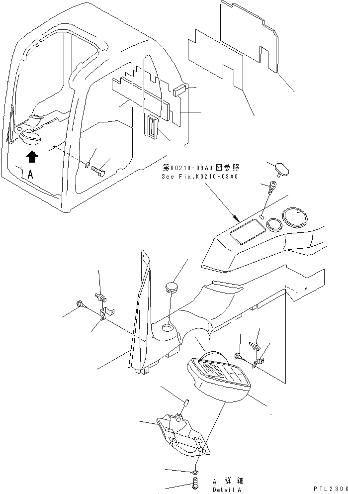 Схема запчастей Komatsu PC800-6 - КАБИНА (КРЫШКА ПАНЕЛИ С МОНИТОРОМ) (С КОНДИЦИОНЕРОМ)(№7-999) КАБИНА ОПЕРАТОРА И СИСТЕМА УПРАВЛЕНИЯ