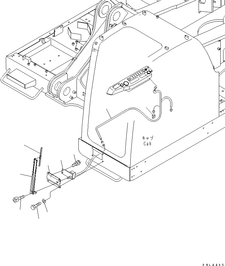 Схема запчастей Komatsu PC800-6 - НИЖН. ДВОРНИКИ(№-999) КАБИНА ОПЕРАТОРА И СИСТЕМА УПРАВЛЕНИЯ