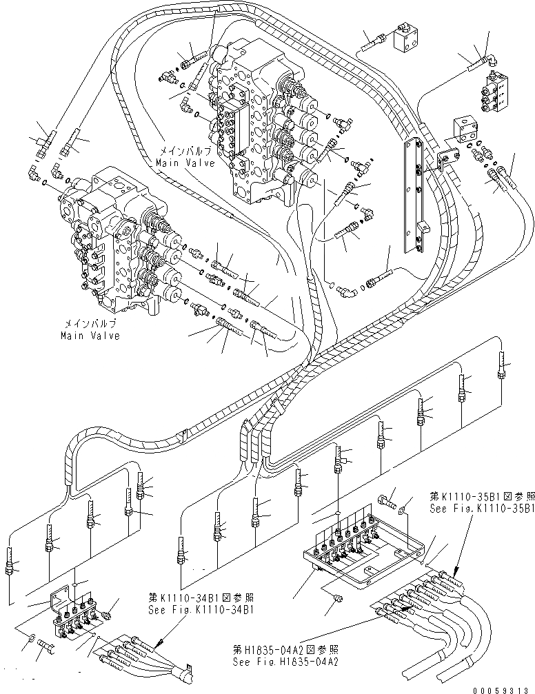 Схема запчастей Komatsu PC800-8 - PPC ТРУБЫ СОЕД-Е (СОЕД-Е) (ДЛЯ ЭКСКАВАТ.) (ДЛЯ ПОГРУЗ.) ГИДРАВЛИКА