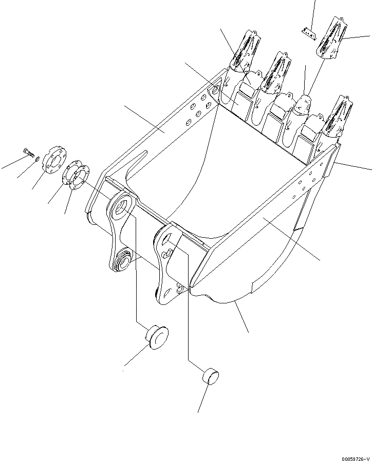 Схема запчастей Komatsu PC800-8 - КОВШ .8M¤ MM (ГОРИЗОНТАЛЬН. ПАЛЕЦ) (KMAX TOOTH)(№-) РАБОЧЕЕ ОБОРУДОВАНИЕ