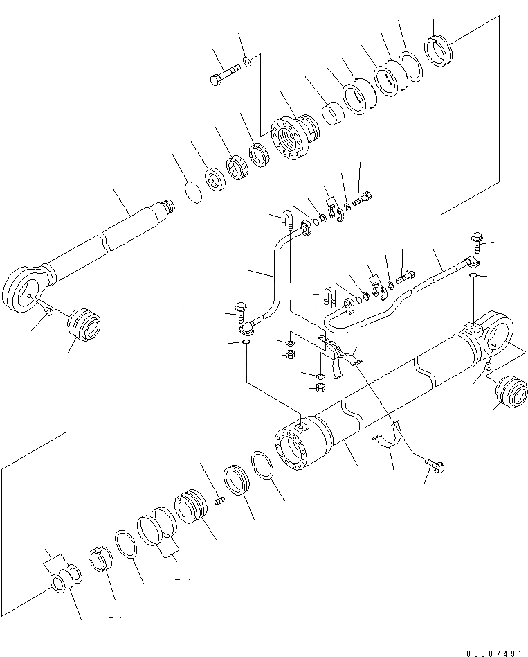 Схема запчастей Komatsu PC800-8 - ЦИЛИНДР СТРЕЛЫ(ДЛЯ ПОГРУЗ.) ОСНОВН. КОМПОНЕНТЫ И РЕМКОМПЛЕКТЫ