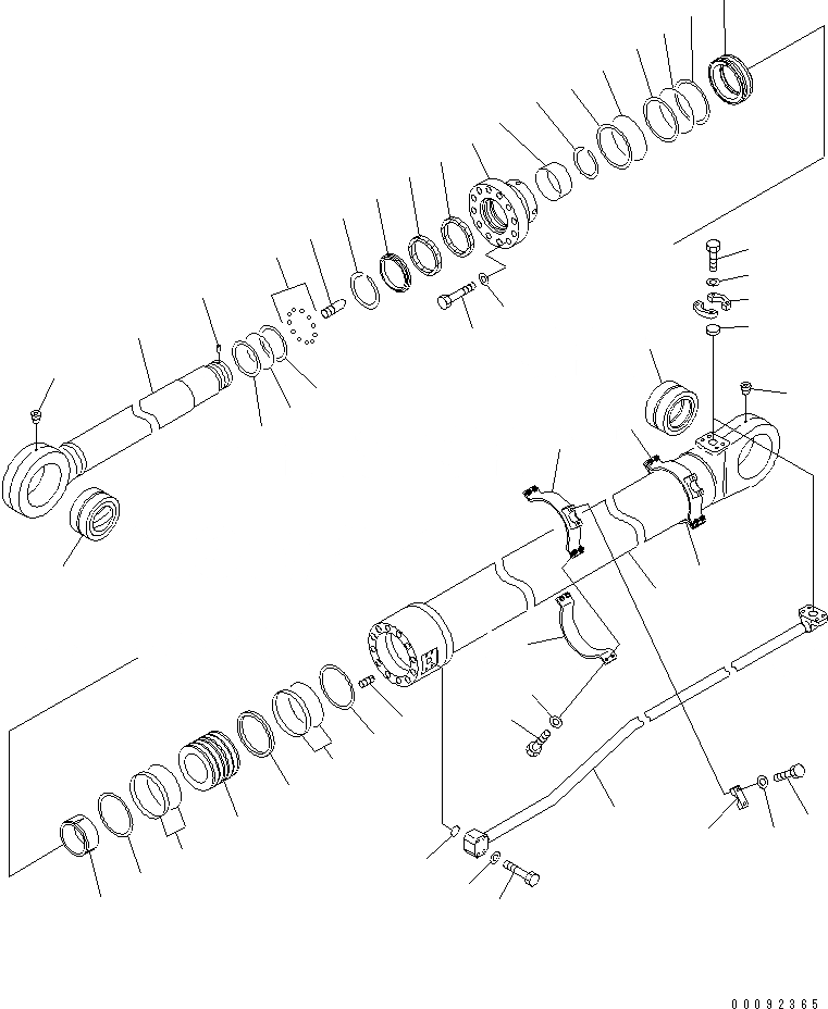 Схема запчастей Komatsu PC800-8 - ЦИЛИНДР РУКОЯТИ(№-) ОСНОВН. КОМПОНЕНТЫ И РЕМКОМПЛЕКТЫ