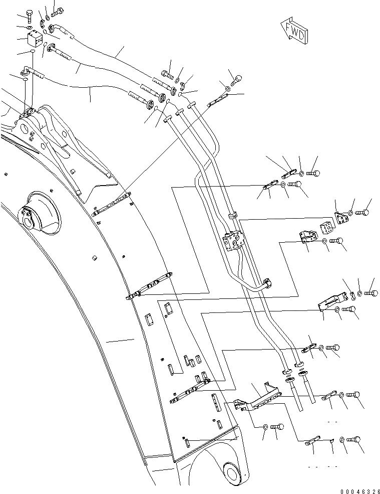 Схема запчастей Komatsu PC800-8K - СТРЕЛА (8.M) (ЦИЛИНДР РУКОЯТИТРУБЫ) (/) (ДЛЯ ЭКСКАВАТ.) (С ПРЕДОТВРАЩ. СМЕЩЕНИЯ) T РАБОЧЕЕ ОБОРУДОВАНИЕ
