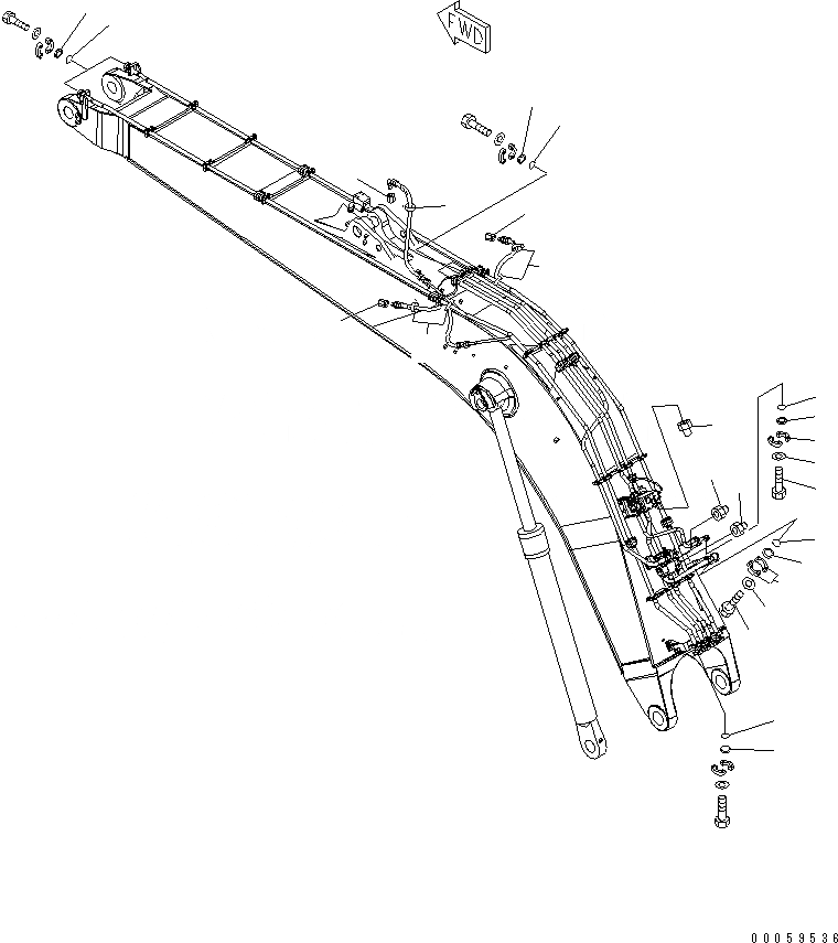 Схема запчастей Komatsu PC800LC-8R - СТРЕЛА (.M) (ЭЛЕМЕНТЫ) (ДЛЯ ЭКСКАВАТ.) (С DRIFT PREВЕНТИЛЯТОРION)(№-) РАБОЧЕЕ ОБОРУДОВАНИЕ
