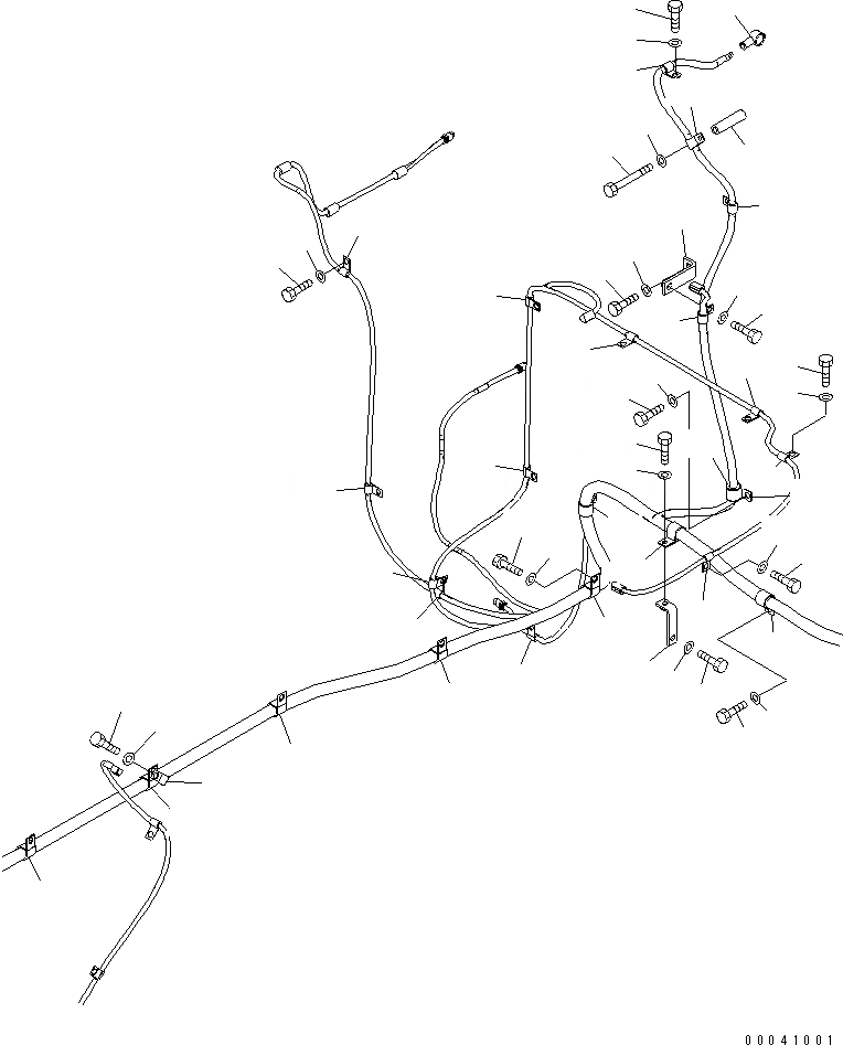 Схема запчастей Komatsu PC800LC-8 - ПРОВОДКА (ОСНОВН. Э/ПРОВОДКА) (КРЕПЛЕНИЕ) (ПРАВ. ДЕКА) (ЗАДН.)(№-) ЭЛЕКТРИКА