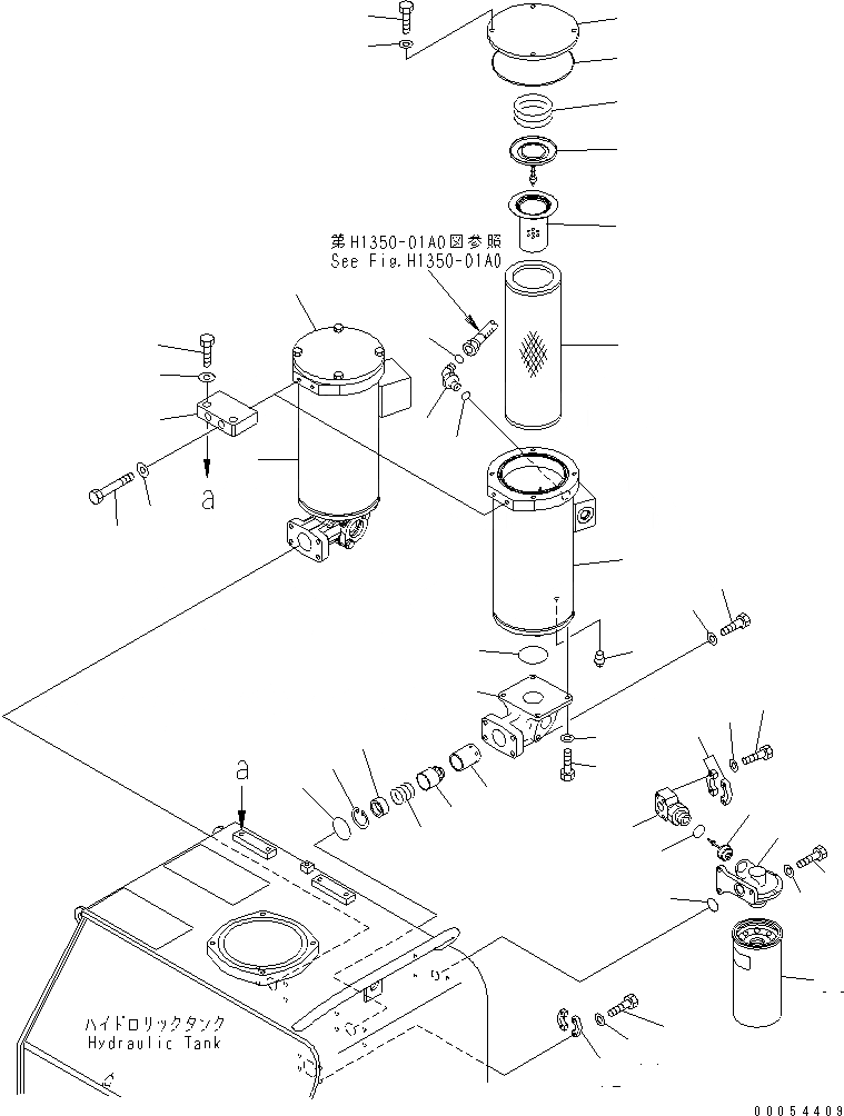 Схема запчастей Komatsu PC800LC-8 - ГИДР. БАК. (ВОЗВРАТ. ФИЛЬТР.) (ДЛЯ СЪЕМ ПРОТИВОВЕСА) ГИДРАВЛИКА
