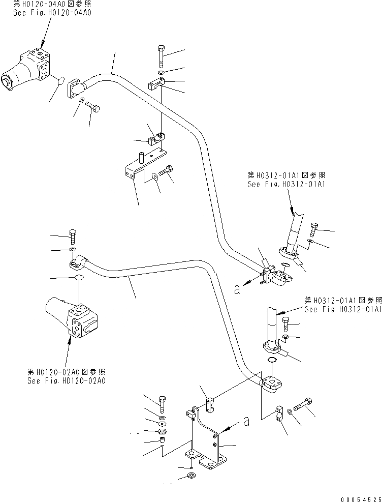 Схема запчастей Komatsu PC800LC-8 - ПОДАЮЩ. ТРУБЫ (ОСНОВН. КЛАПАН) (ДЛЯ ПРОТИВОВЕС REMOVER) ГИДРАВЛИКА