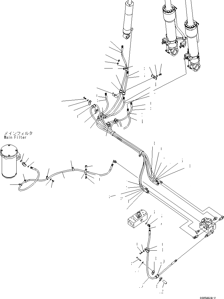 Схема запчастей Komatsu PC800LC-8 - ПРОТИВОВЕС REMOVER ТРУБЫ (/) ГИДРАВЛИКА