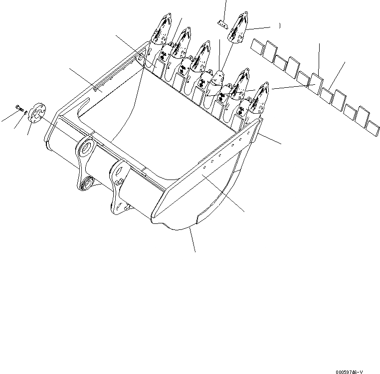 Схема запчастей Komatsu PC800LC-8 - КОВШ .M (CECE .8M)¤ MM (ГОРИЗОНТАЛЬН. ПАЛЕЦ) (KMAX TOOTH)(№-) РАБОЧЕЕ ОБОРУДОВАНИЕ