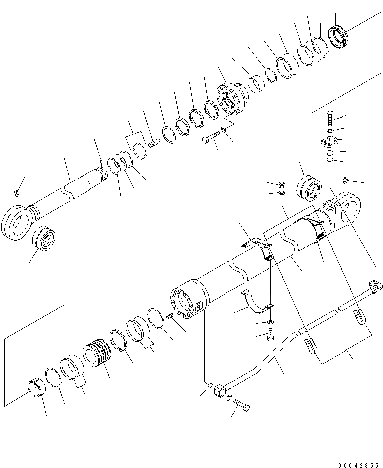 Схема запчастей Komatsu PC800LC-8 - ЦИЛИНДР РУКОЯТИ(№-) ОСНОВН. КОМПОНЕНТЫ И РЕМКОМПЛЕКТЫ