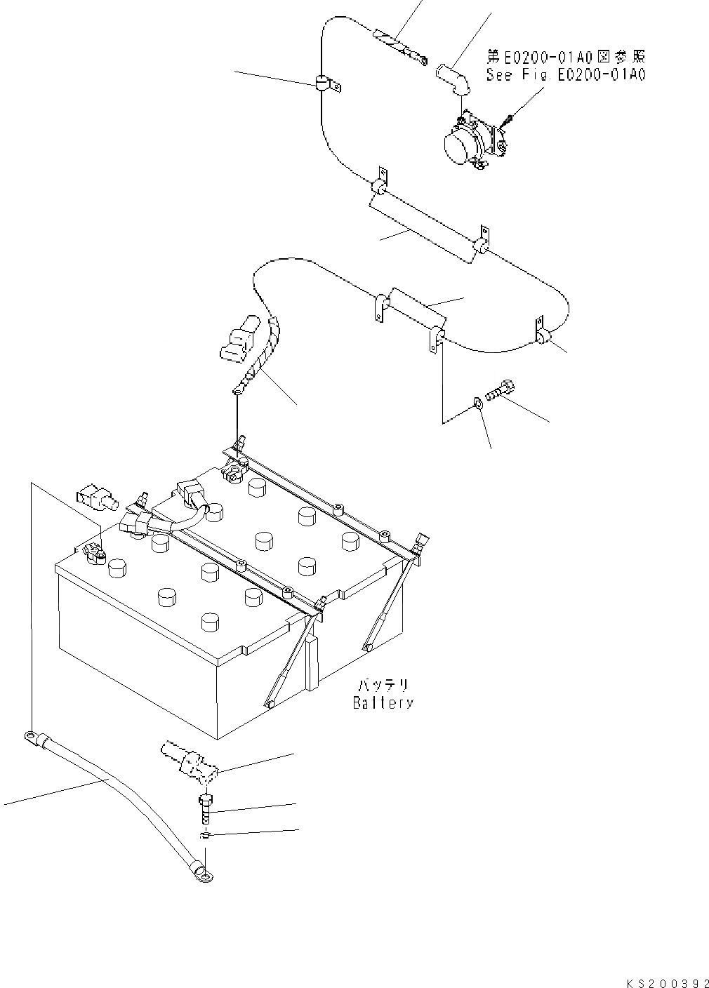 Схема запчастей Komatsu PC800LC-8K - ЭЛЕКТРОПРОВОДКА (АККУМУЛЯТОРН. ОТСЕК) (№K-K) E ЭЛЕКТРИКА