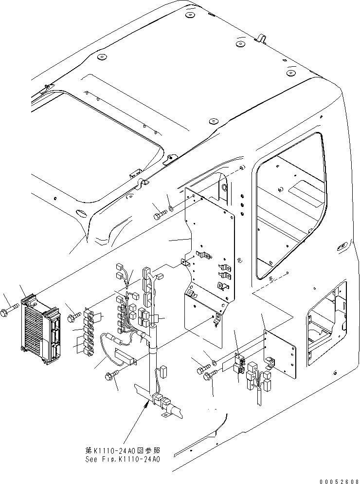 Схема запчастей Komatsu PC800LC-8K - ОСНОВН. КОНСТРУКЦИЯ (OPERATORґS КАБИНА) (ПАНЕЛЬ) (№K-K7) K OPERATORґS ОБСТАНОВКА И СИСТЕМА УПРАВЛЕНИЯ