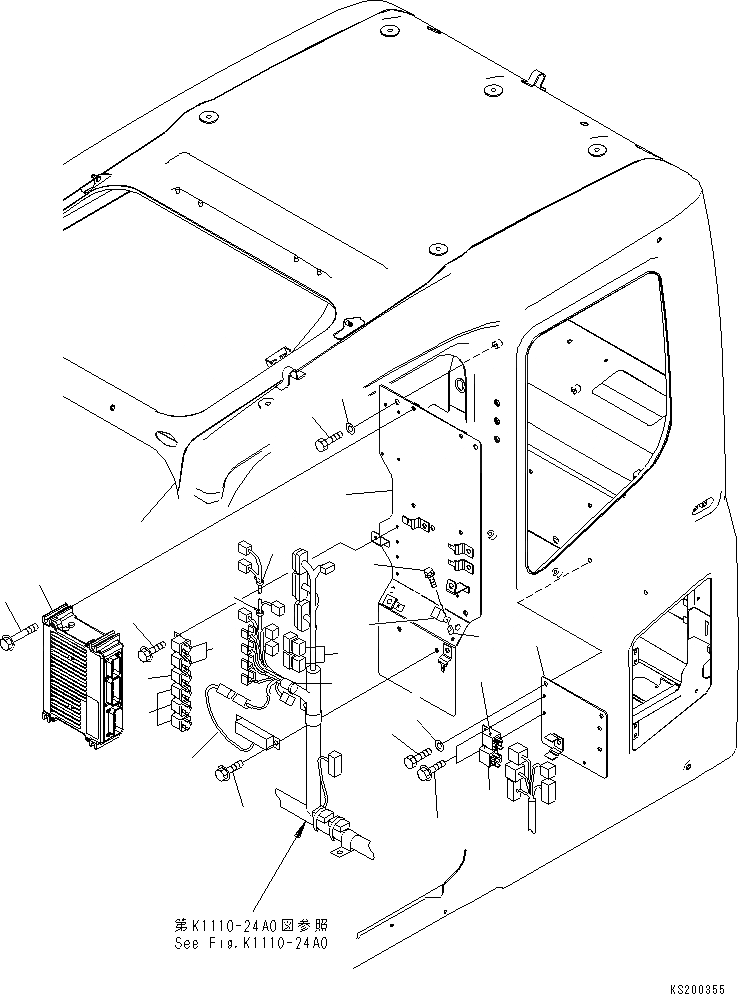 Схема запчастей Komatsu PC800LC-8K - ОСНОВН. КОНСТРУКЦИЯ (OPERATORґS КАБИНА) (ПАНЕЛЬ) (№K7-UP) K OPERATORґS ОБСТАНОВКА И СИСТЕМА УПРАВЛЕНИЯ
