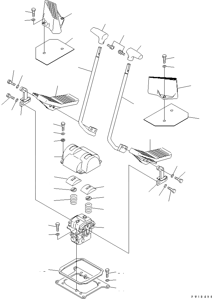 Схема запчастей Komatsu PC800SE-6 - ОСНОВН. КОНСТРУКЦИЯ (РЫЧАН УПРАВЛ-Я ХОДОМ)(№-) КАБИНА ОПЕРАТОРА И СИСТЕМА УПРАВЛЕНИЯ