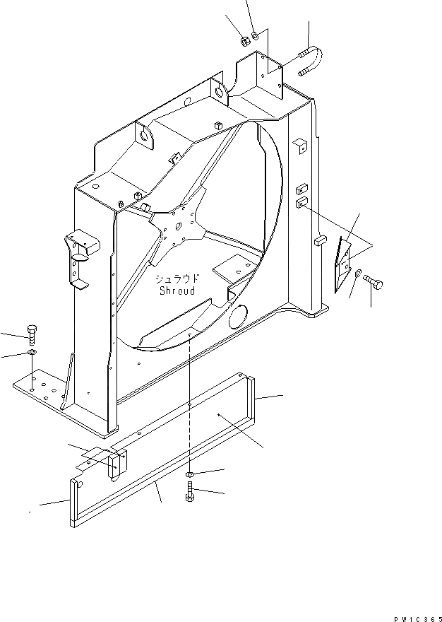 Схема запчастей Komatsu PC800SE-6-AM - ОХЛАЖД-Е (ОХЛАЖД-Е ЧАСТИ КОРПУСА)(№-) СИСТЕМА ОХЛАЖДЕНИЯ