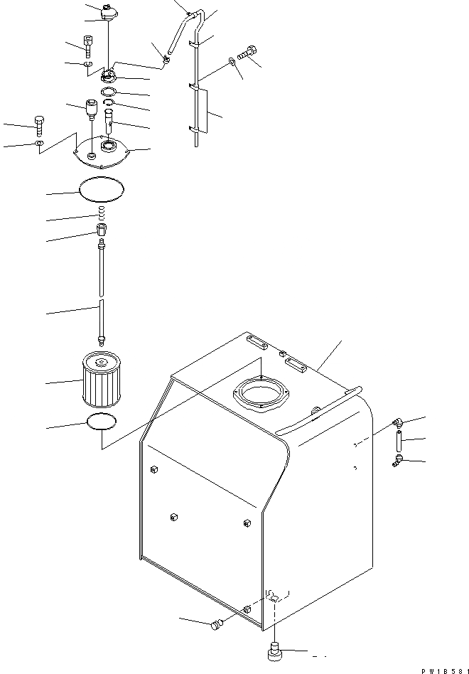 Схема запчастей Komatsu PC800SE-7 - ГИДР. БАК. ГИДРАВЛИКА