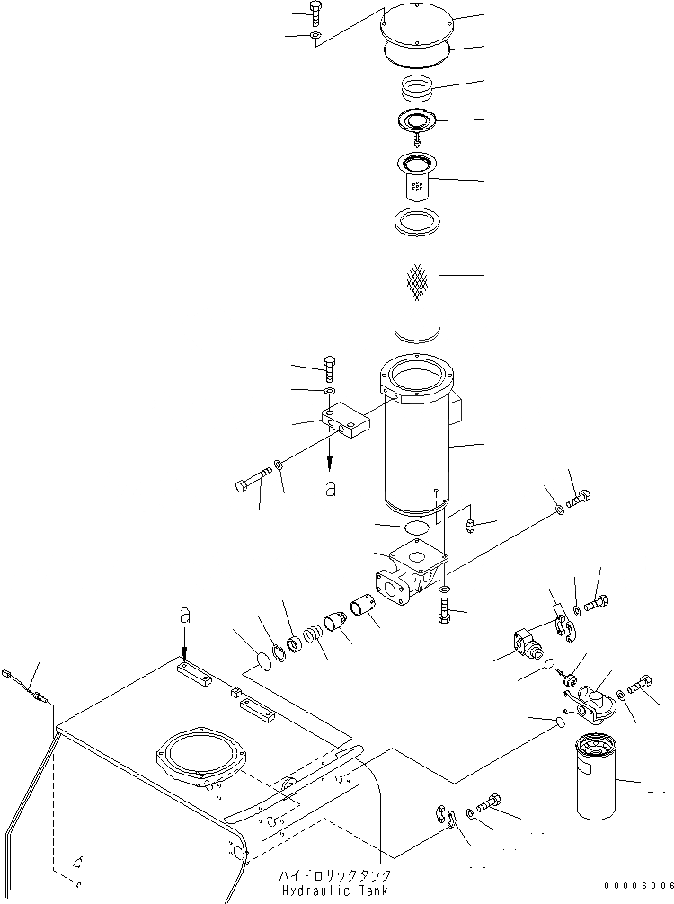 Схема запчастей Komatsu PC800SE-7 - ГИДР. БАК. (ВОЗВРАТ. ФИЛЬТР.) ГИДРАВЛИКА