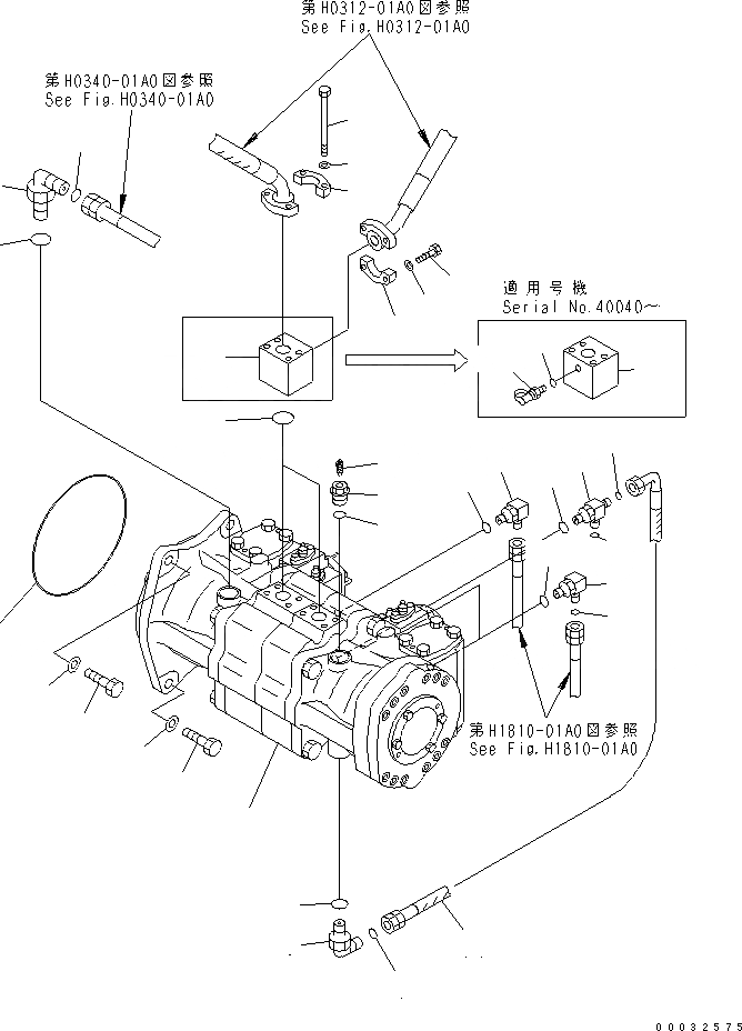Схема запчастей Komatsu PC800SE-7 - NO. НАСОС (СОЕДИНИТ. ЧАСТИ) ГИДРАВЛИКА