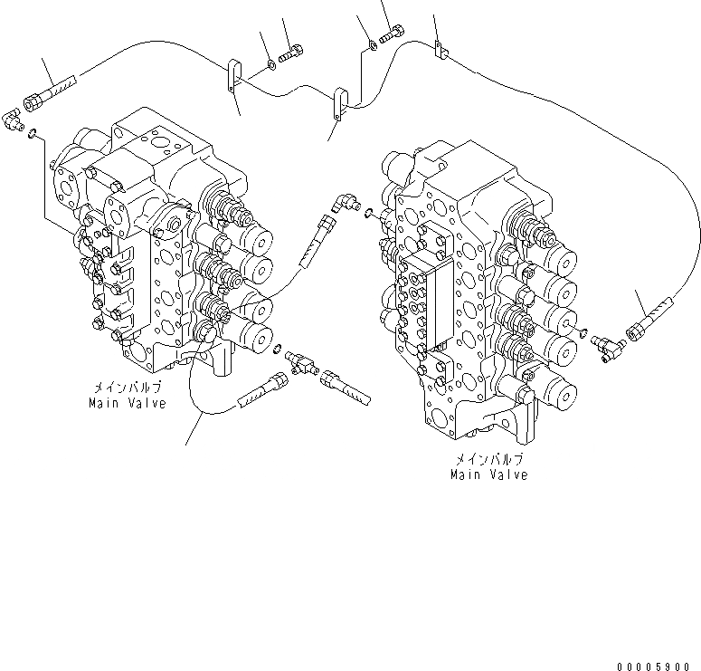 Схема запчастей Komatsu PC800SE-7 - ЛИНИЯ PPC РУКОЯТИ ГИДРАВЛИКА