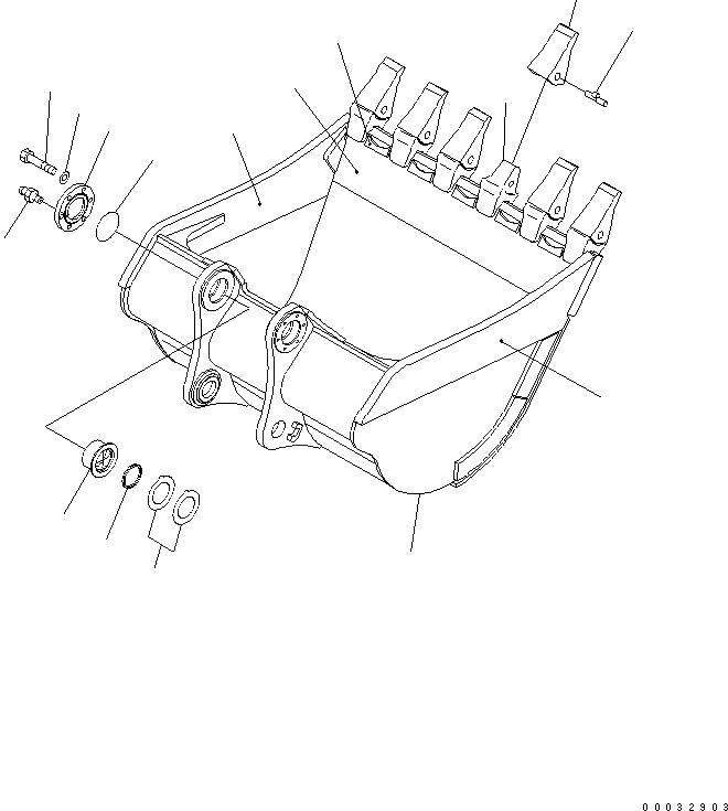 Схема запчастей Komatsu PC800SE-7 - КОВШ .M (CECE .8M)¤ 7MM (ГОРИЗОНТАЛЬН. ПАЛЕЦ) (ДЛЯ ИЗВЕСТНЯКА) РАБОЧЕЕ ОБОРУДОВАНИЕ