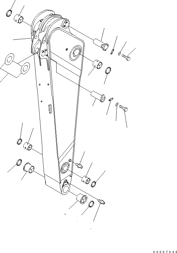 Схема запчастей Komatsu PC800SE-7-M1 - РУКОЯТЬ (.M) (ДЛЯ ЭКСКАВАТ.) РАБОЧЕЕ ОБОРУДОВАНИЕ