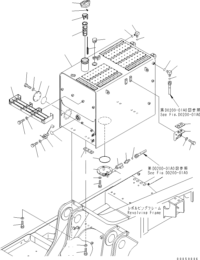 Схема запчастей Komatsu PC800SE-8 - ТОПЛИВН. БАК. (ДЛЯ БЫСТР. ЗАПРАВ.)(№-7) ТОПЛИВН. БАК. AND КОМПОНЕНТЫ