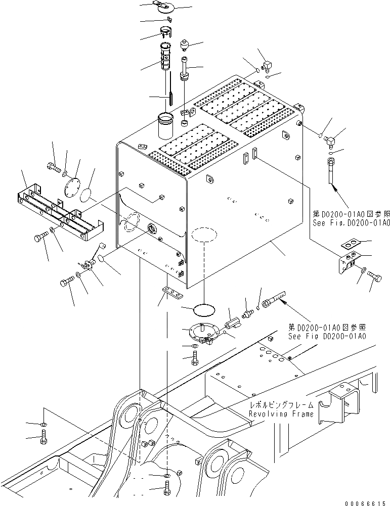 Схема запчастей Komatsu PC800SE-8 - ТОПЛИВН. БАК. (ДЛЯ БЫСТР. ЗАПРАВ.)(№8-) ТОПЛИВН. БАК. AND КОМПОНЕНТЫ