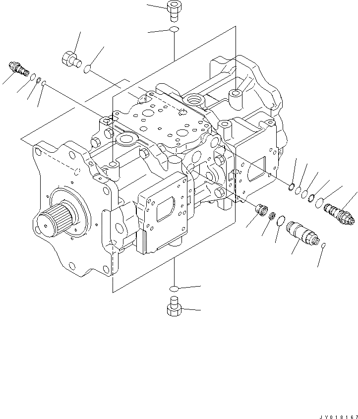 Схема запчастей Komatsu PC800SE-8 - ОСНОВН. НАСОС (9/)(№-) ОСНОВН. КОМПОНЕНТЫ И РЕМКОМПЛЕКТЫ