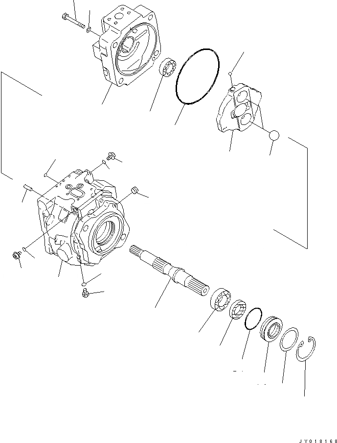 Схема запчастей Komatsu PC800SE-8 - ОСНОВН. НАСОС (/)(№-) ОСНОВН. КОМПОНЕНТЫ И РЕМКОМПЛЕКТЫ