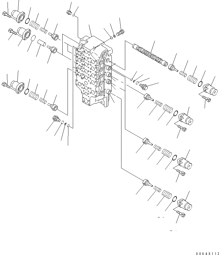 Схема запчастей Komatsu PC800SE-8 - ОСНОВН. КЛАПАН (5-СЕКЦИОНН.) (ДЛЯ США) (/) ОСНОВН. КОМПОНЕНТЫ И РЕМКОМПЛЕКТЫ