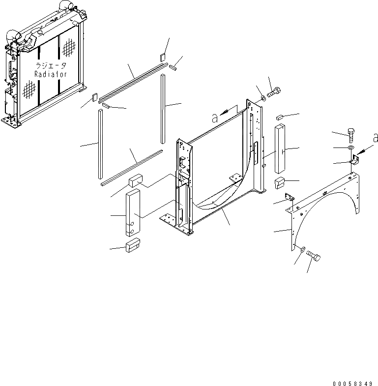 Схема запчастей Komatsu PC800SE-8R - ОХЛАЖД-Е (КОЖУХ) СИСТЕМА ОХЛАЖДЕНИЯ