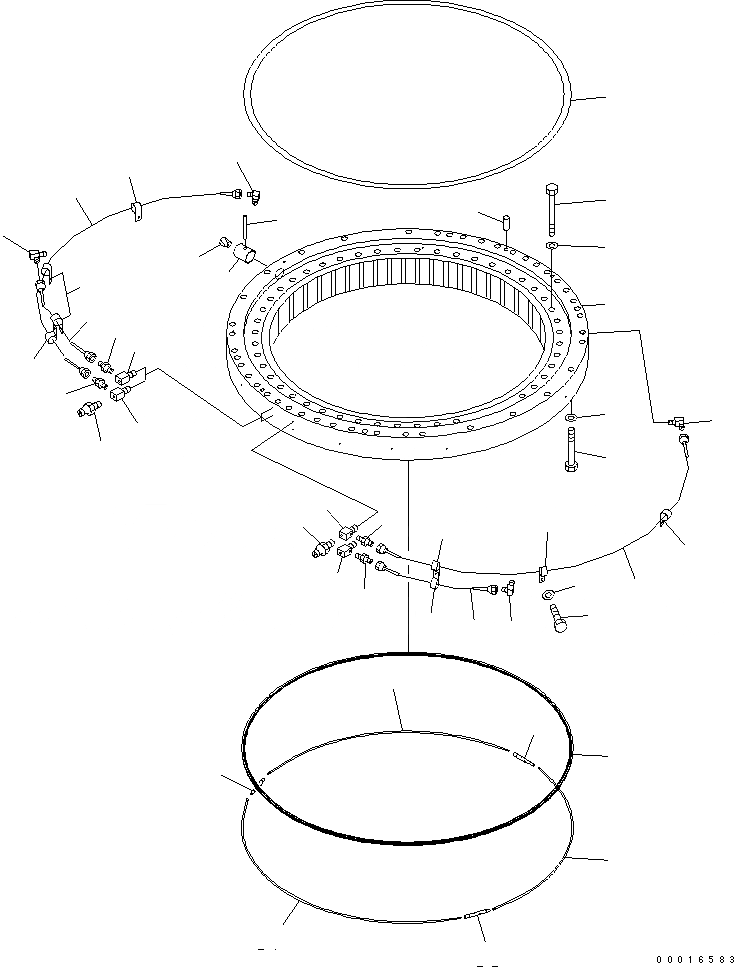 Схема запчастей Komatsu PC800SE-8R - ПОВОРОТН. КРУГ ПОВОРОТН. КРУГ И КОМПОНЕНТЫ