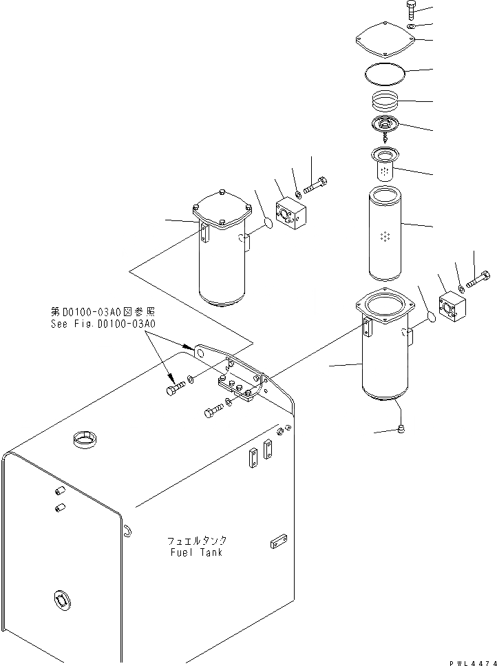 Схема запчастей Komatsu PC800SE-6 - ТОПЛИВН. БАК. (ФИЛЬТР.) (/)(№-999) ТОПЛИВН. БАК. AND КОМПОНЕНТЫ