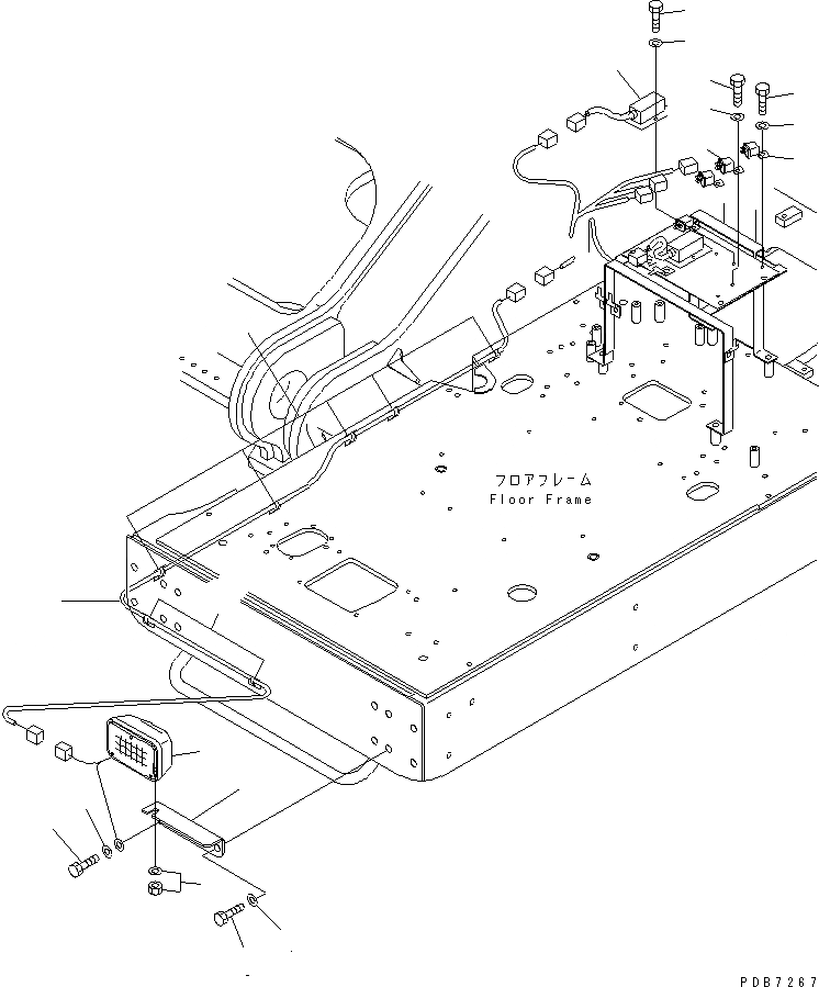 Схема запчастей Komatsu PC800SE-6 - ДОПОЛН. РАБОЧ. ОСВЕЩЕНИЕ (ИМПУЛЬСН. ОСВЕЩЕНИЕ)(№-7) ЭЛЕКТРИКА