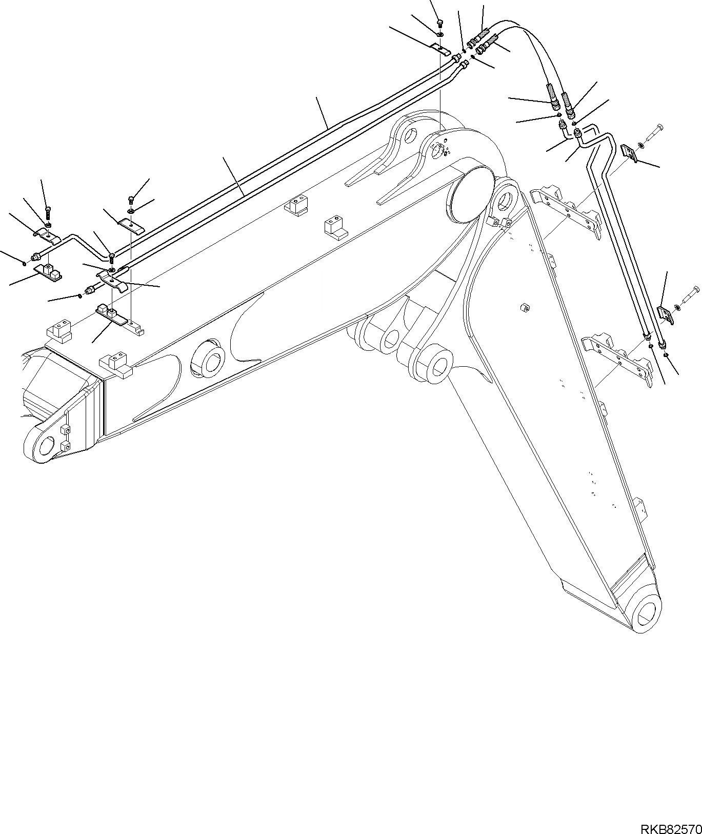 Схема запчастей Komatsu PC80MR-3 - ГИДРОЛИНИЯ (3 ГИДРАВЛ ЛИНИЯ) (С 2-СЕКЦИОНН. СТРЕЛА) РАБОЧЕЕ ОБОРУДОВАНИЕ ГИДРАВЛИКА