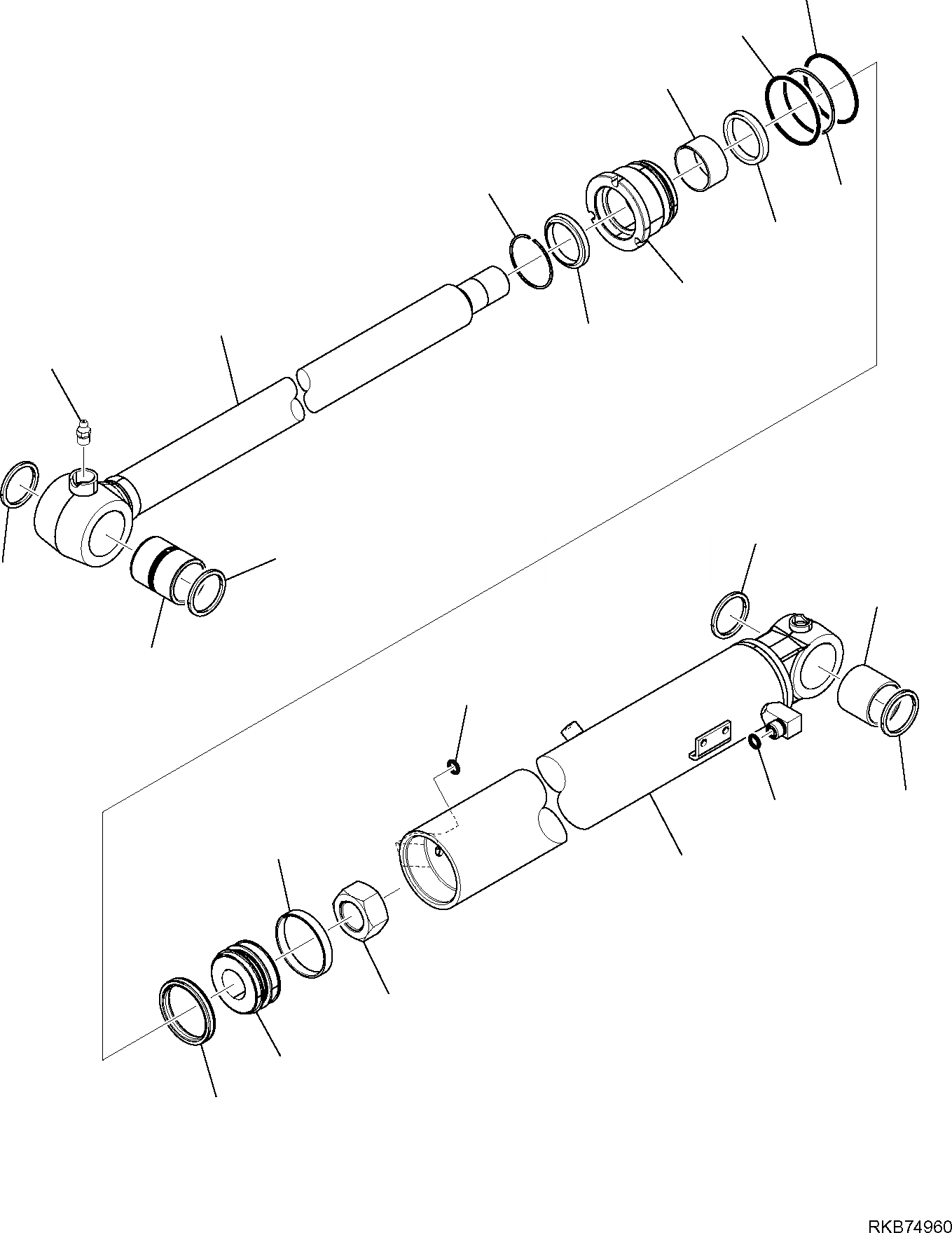 Схема запчастей Komatsu PC80MR-3 - ЦИЛИНДР КОВША (/) РАБОЧЕЕ ОБОРУДОВАНИЕ