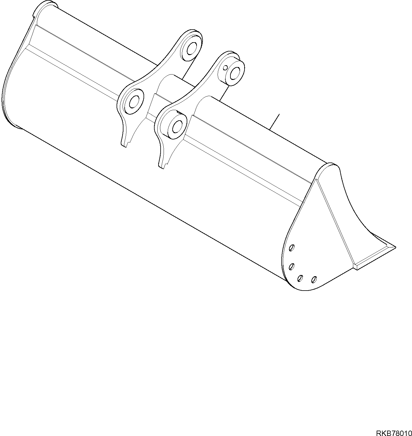 Схема запчастей Komatsu PC80MR-3 - КОВШ, ЗАЧИСТКА ТРАНШЕЙ РАБОЧЕЕ ОБОРУДОВАНИЕ