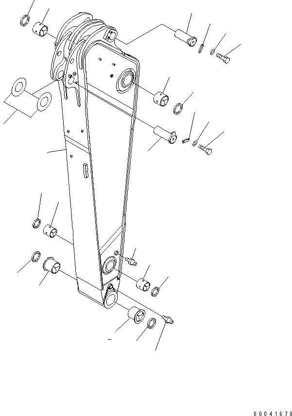 Схема запчастей Komatsu PC850-8 - РУКОЯТЬ (.M) (УСИЛ.) (ДЛЯ ЭКСКАВАТ.) РАБОЧЕЕ ОБОРУДОВАНИЕ