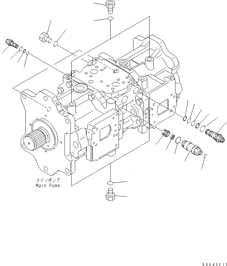 Схема запчастей Komatsu PC850-8 - ОСНОВН. НАСОС (8/)(№-) ОСНОВН. КОМПОНЕНТЫ И РЕМКОМПЛЕКТЫ