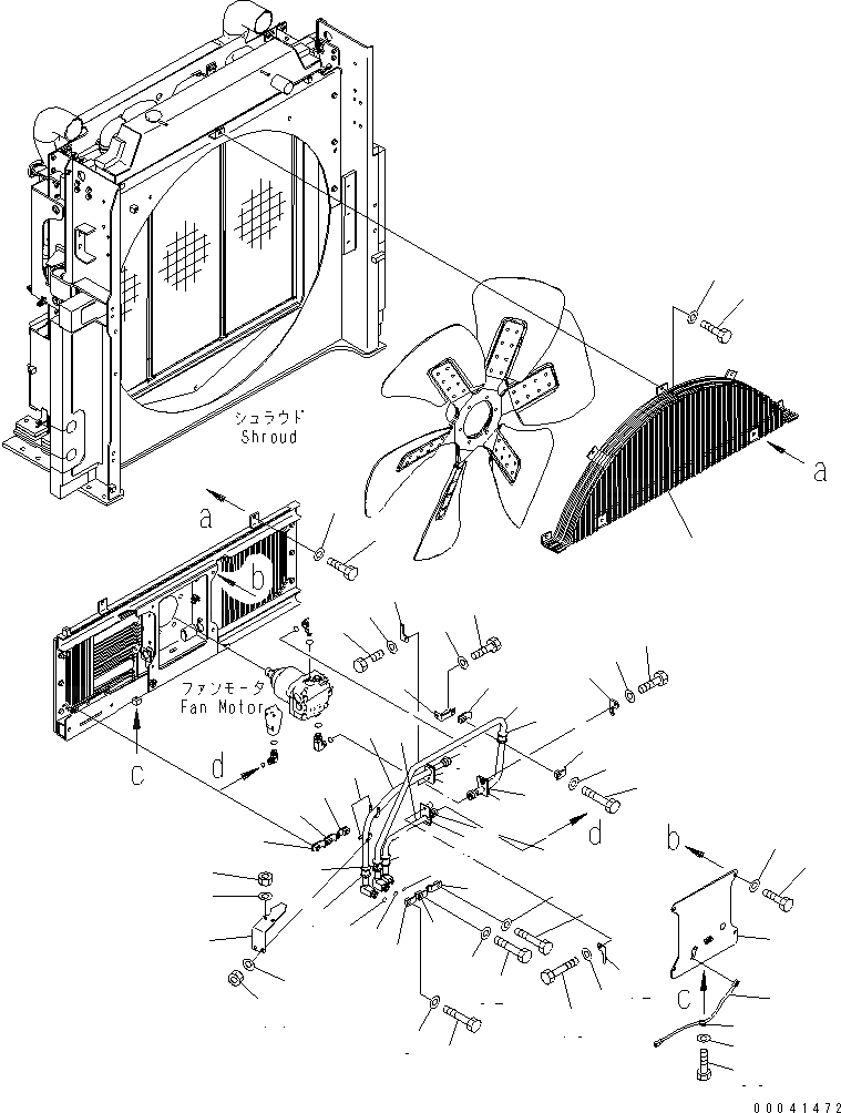 Схема запчастей Komatsu PC850-8 - ОХЛАЖД-Е (ВЕНТИЛЯТОР КРЕПЛЕНИЕ) (МОТОР ВЕНТИЛЯТОРА ТРУБЫ)(№-) СИСТЕМА ОХЛАЖДЕНИЯ