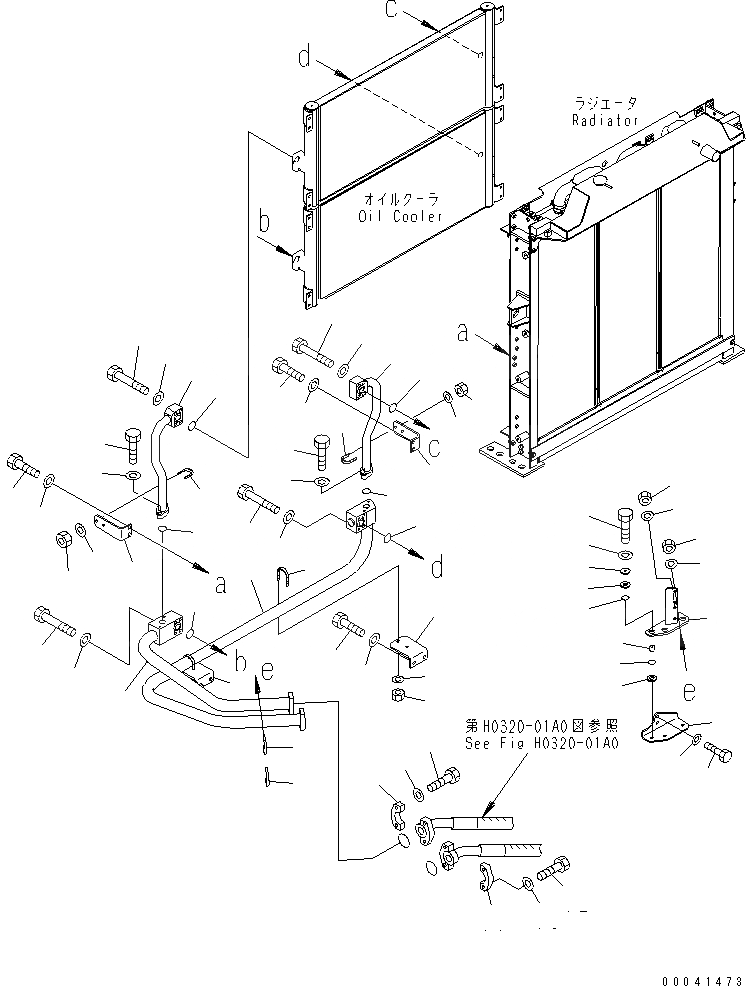 Схема запчастей Komatsu PC850-8 - ОХЛАЖД-Е (ЛИНИИ МАСЛООХЛАДИТЕЛЯ)(№-) СИСТЕМА ОХЛАЖДЕНИЯ