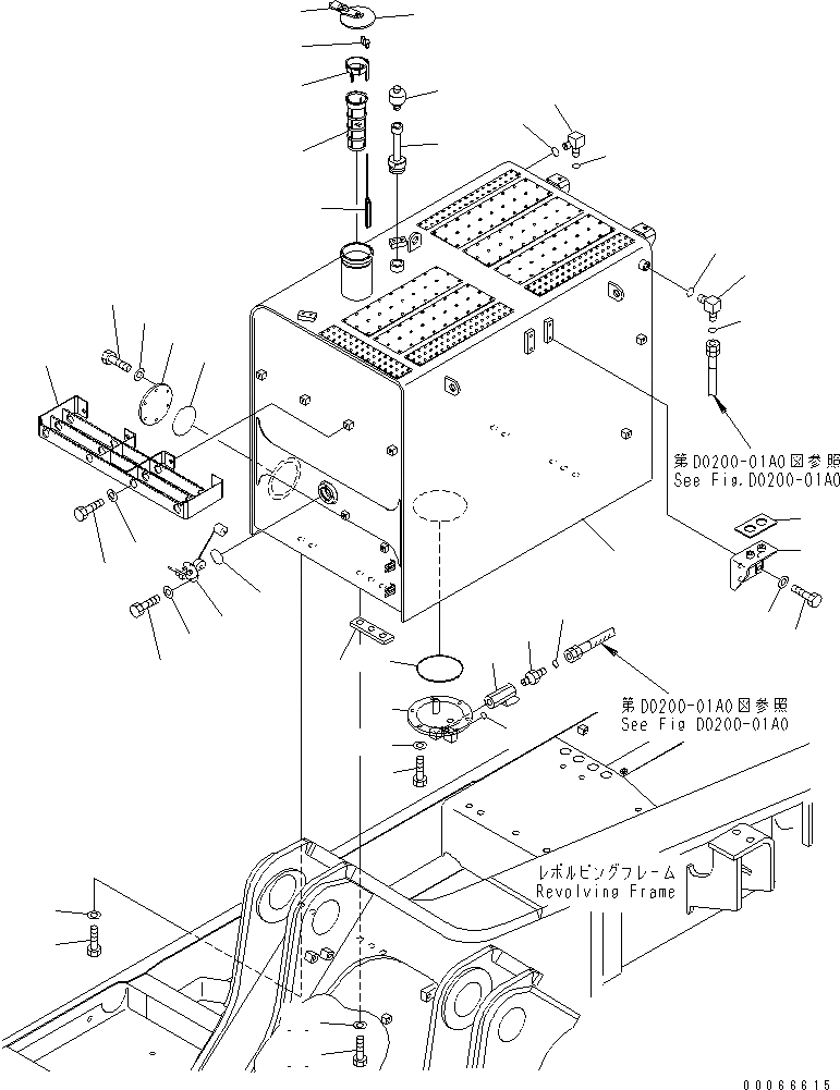 Схема запчастей Komatsu PC850SE-8 - ТОПЛИВН. БАК. (ДЛЯ БЫСТР. ЗАПРАВ.)(№8-) ТОПЛИВН. БАК. AND КОМПОНЕНТЫ