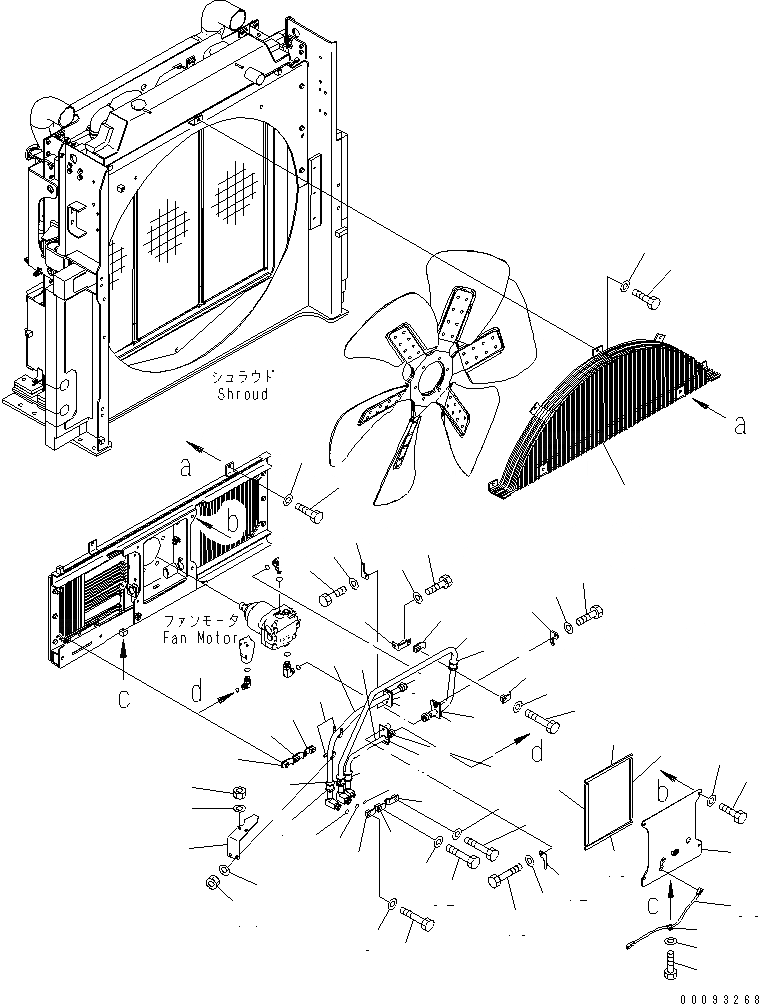 Схема запчастей Komatsu PC850SE-8R - ОХЛАЖД-Е (ВЕНТИЛЯТОР КРЕПЛЕНИЕ) (МОТОР ВЕНТИЛЯТОРА ТРУБЫ)(№9-) СИСТЕМА ОХЛАЖДЕНИЯ