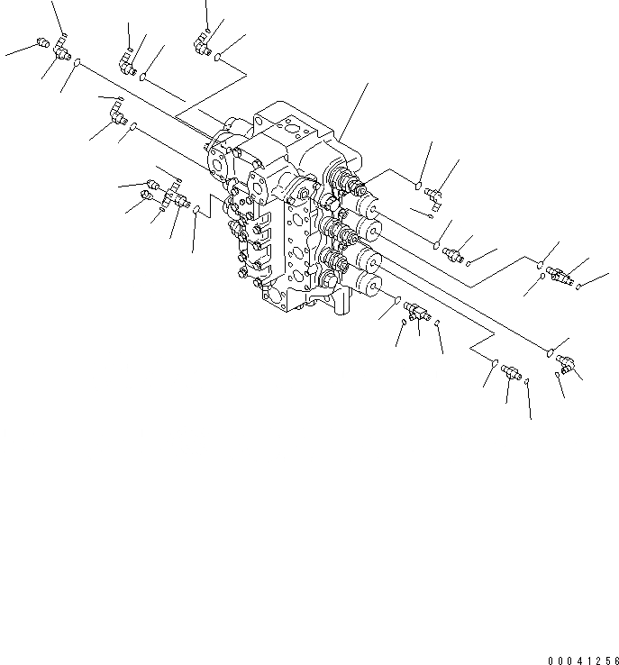 Схема запчастей Komatsu PC850SE-8 - ОСНОВН. КЛАПАН (4-Х СЕКЦИОНН. КЛАПАН) (СОЕДИНИТ. ЧАСТИ)(№-) ГИДРАВЛИКА