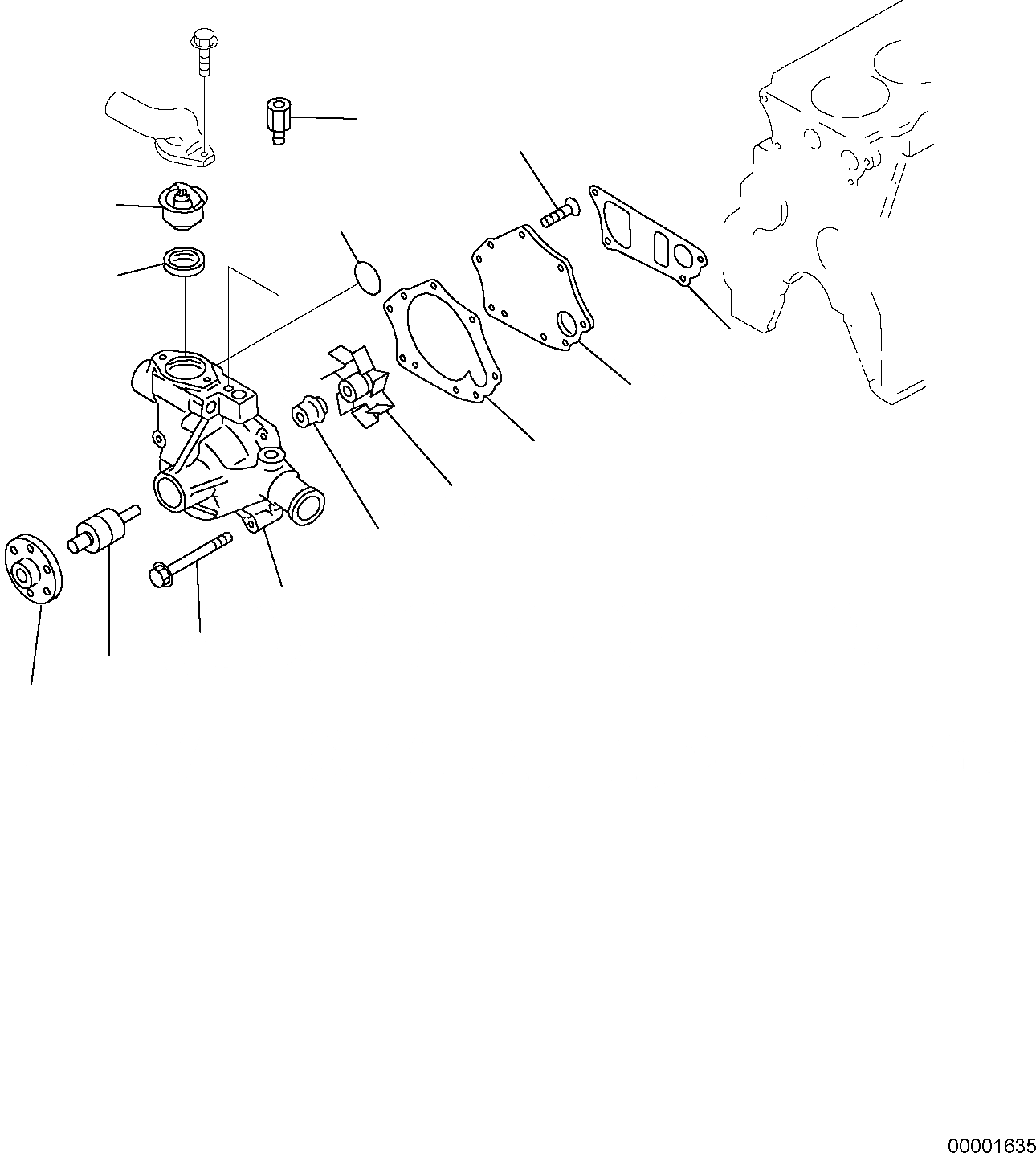 Схема запчастей Komatsu PC88MR-6 - ШКИВ ВОДЯН. ПОМПЫ ДВИГАТЕЛЬ