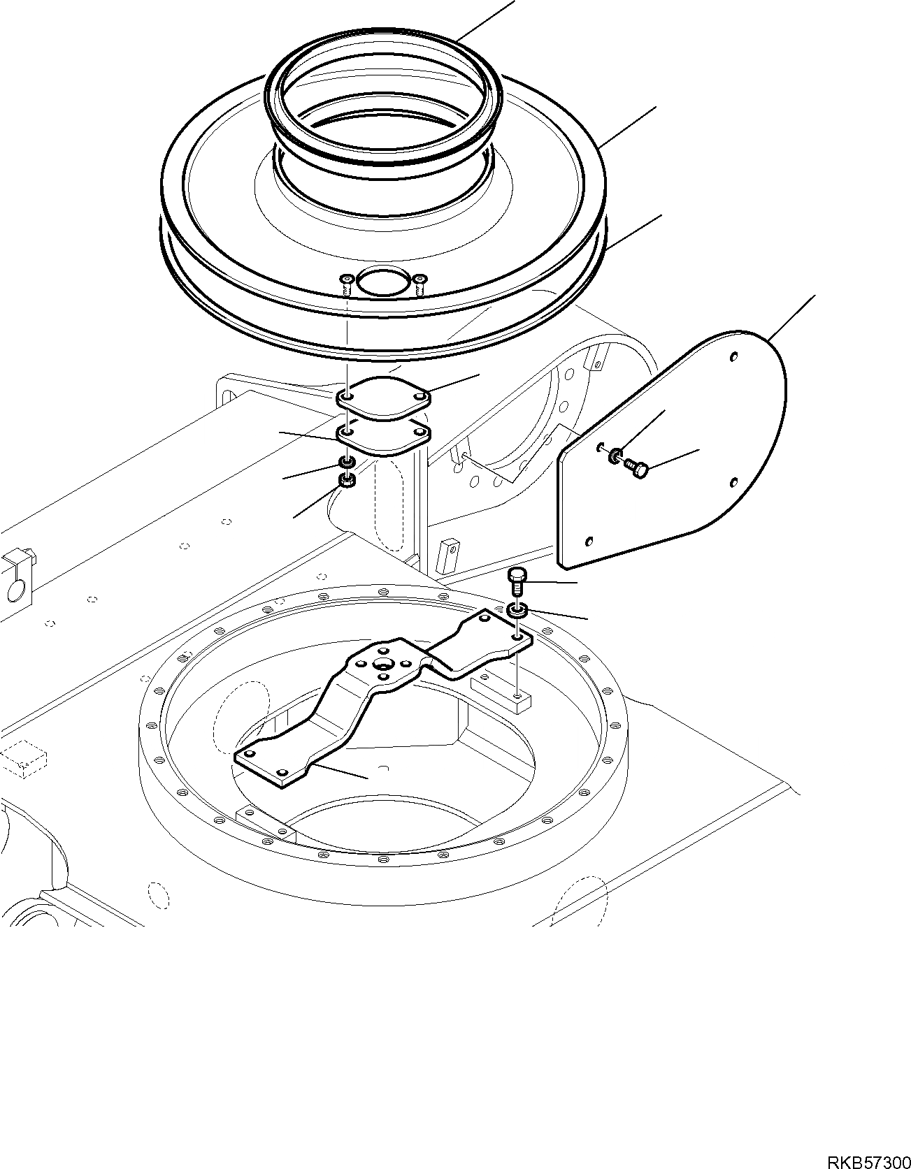 Схема запчастей Komatsu PC88MR-6 - НИЖН. РАМА КРЫШКИ ЧАСТИ КОРПУСА И КАБИНА